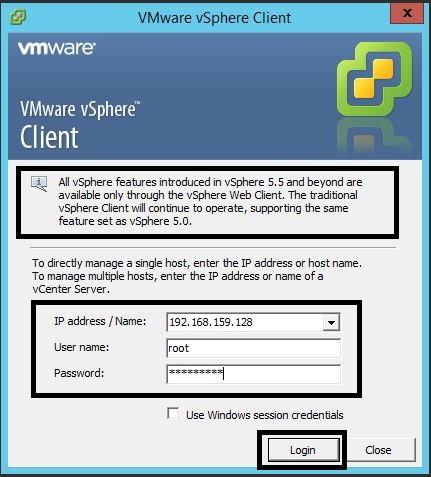 vmware vsphere 5.5 client